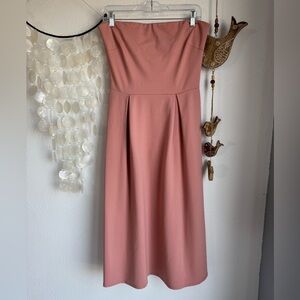 Charles Henry Pink Strapless Sundress for Weddings